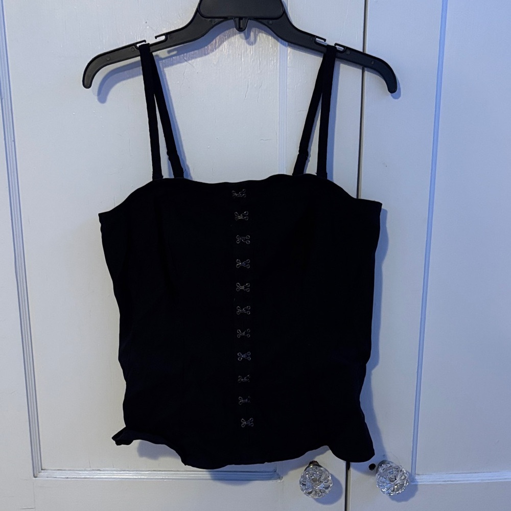 Torrid Black Camisole with Button Detail